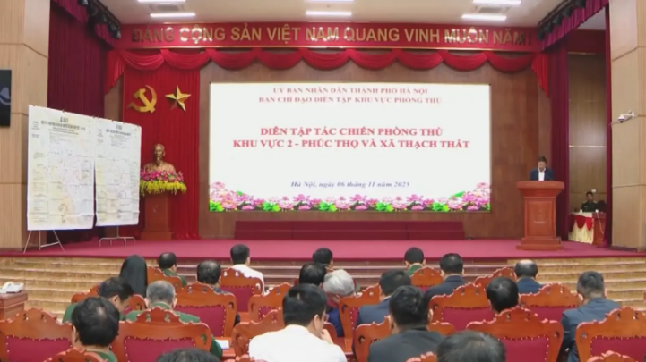 Xã Thạch Thất khai mạc diễn tập tác chiến phòng thủ 